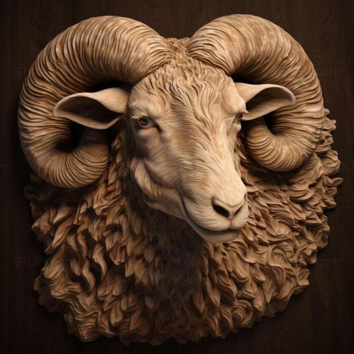 Nature and animals (st sheep 2, NATURE_138) 3D models for cnc